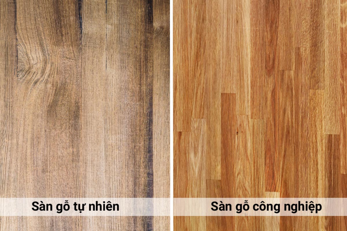 Sự khác biệt của sàn gỗ tự nhiên và sàn gỗ công nghiệp