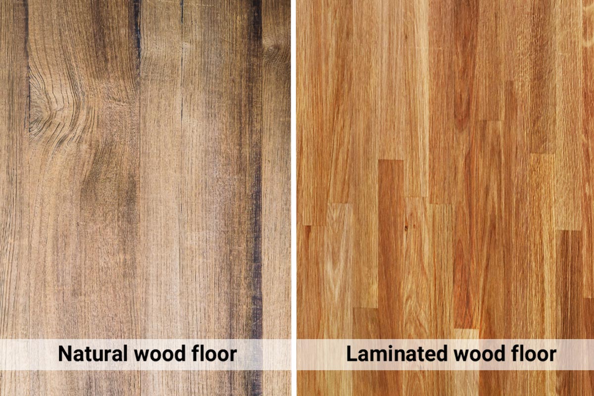 The differences between natural wood and laminate wood floor