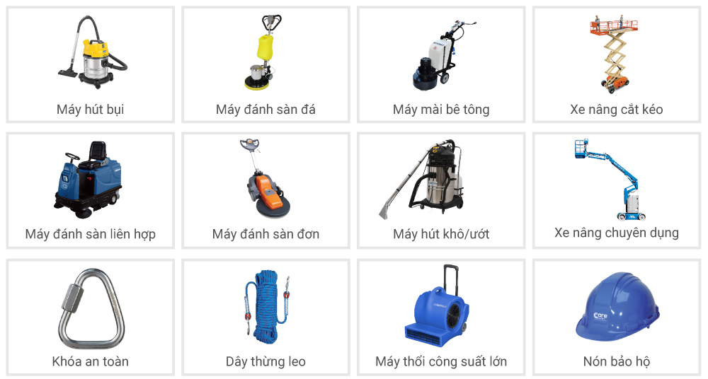 Trang thiết bị VSCN CareVN